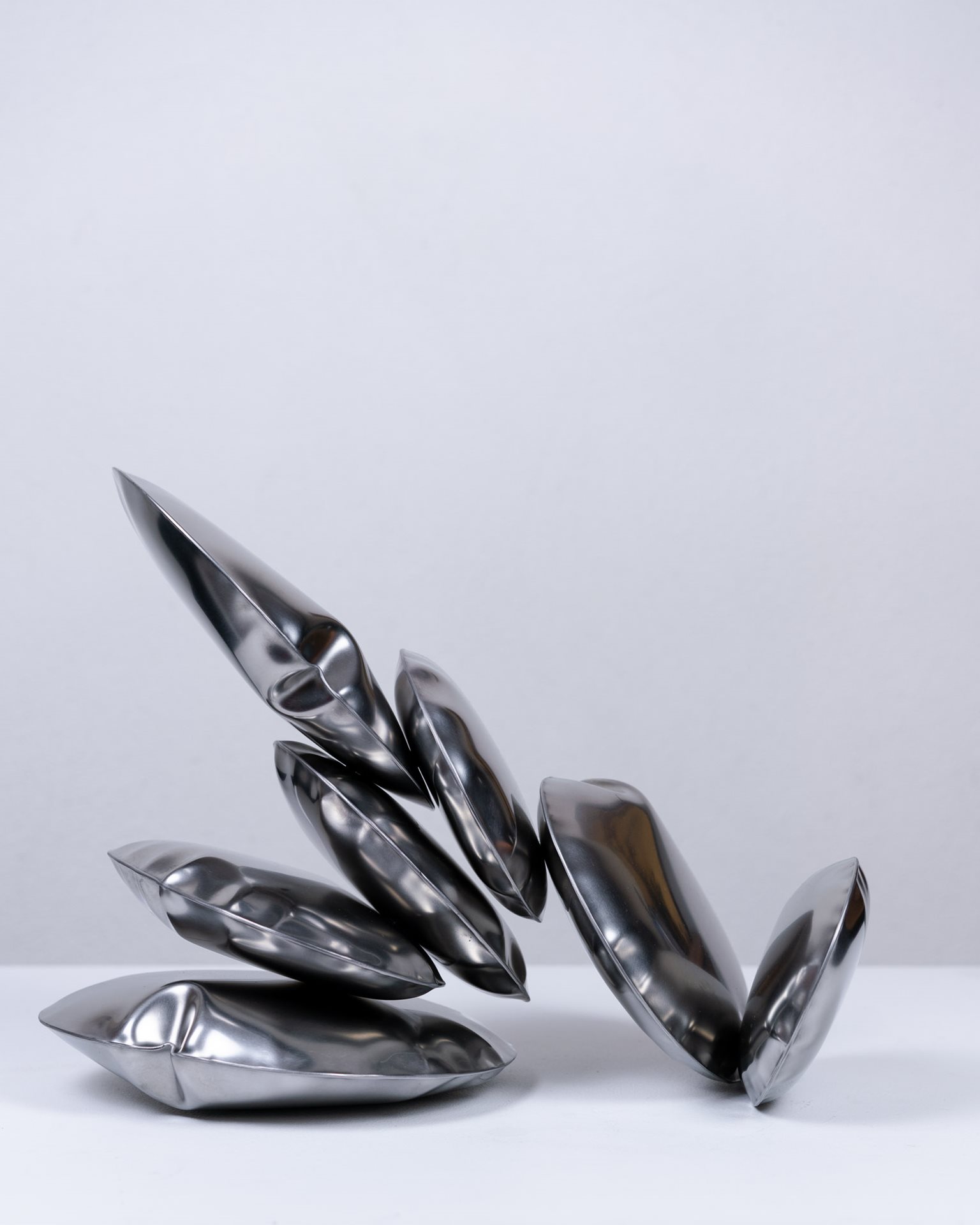Sam Hopkins stainless steel sculpture, 'Collapse'
