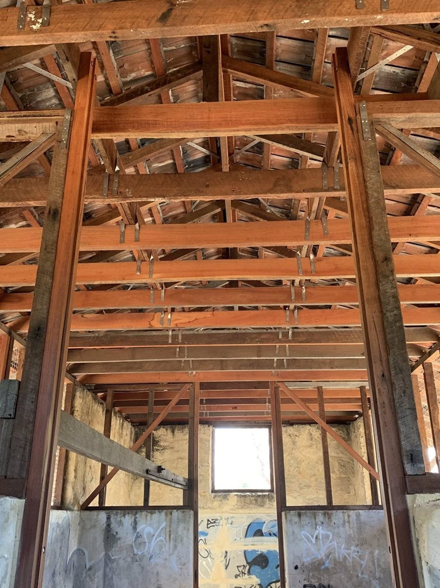 Picture of the restored roofing in Abattoir <span class="sr-only">opens in a new window</span> <span class="sr-only">opens in a new window</span> <span class="sr-only">opens in a new window</span> <span class="sr-only">opens in a new window</span> <span class="sr-only">opens in a new window</span> <span class="sr-only">opens in a new window</span> <span class="sr-only">opens in a new window</span> <span class="sr-only">opens in a new window</span> <span class="sr-only">opens in a new window</span> <span class="sr-only">opens in a new window</span>