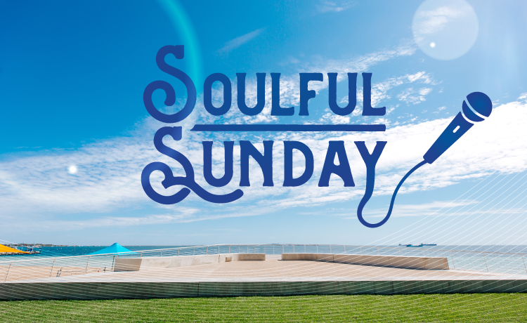 Rockingham Foreshore with the text Soulful Sunday.