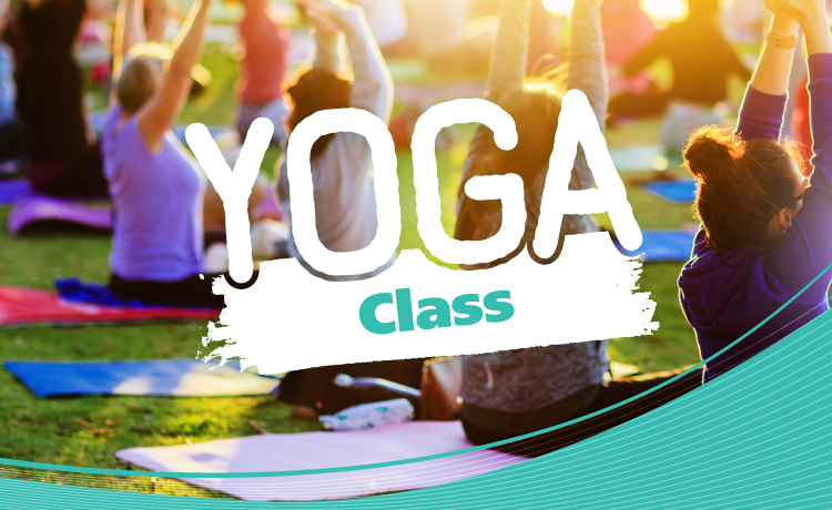 Outdoor yoga class