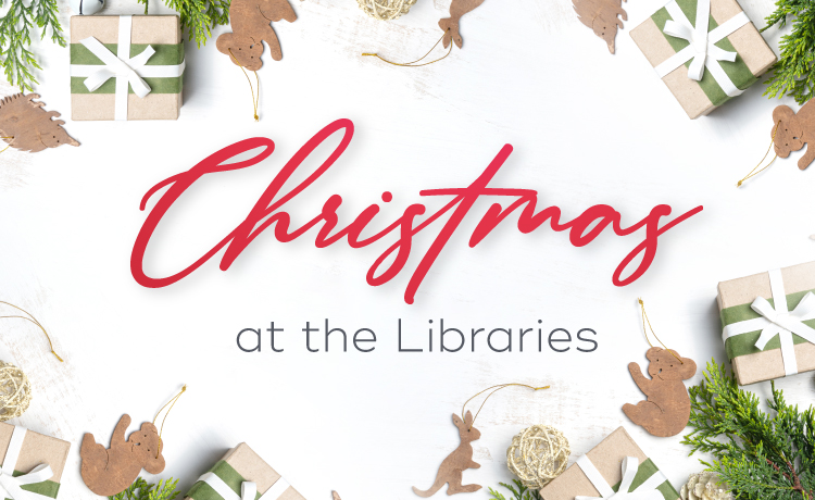 Christmas at the libraries, gifts and greenery