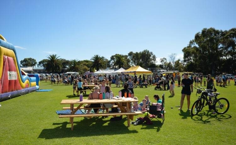 Community enjoying an event on local reserve.