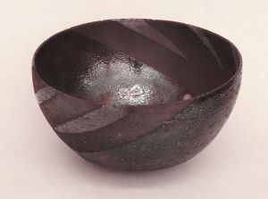 Dark grey ceramic bowl.