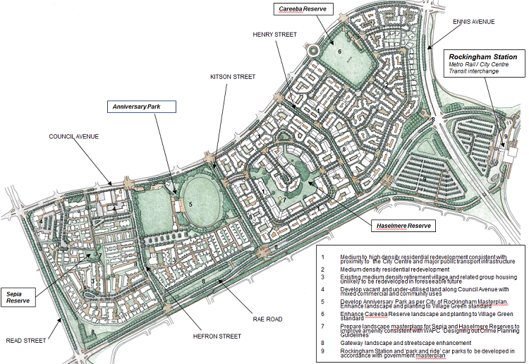 Figure 18: Southern Gateway and Rockingham Station Sectors Indicative Development Plan