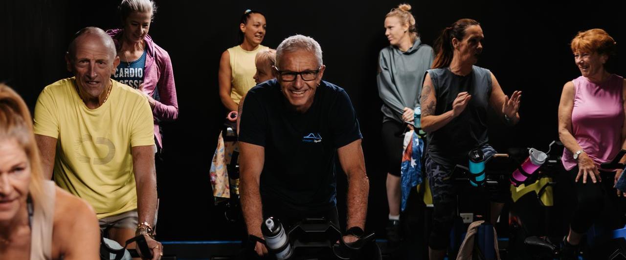Group fitness class.