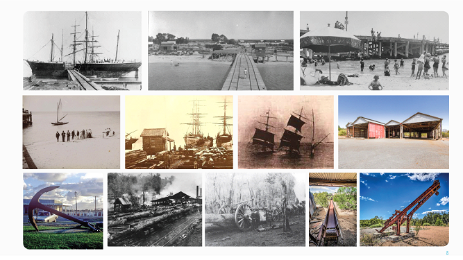 Collage of historical images of Rockingham.