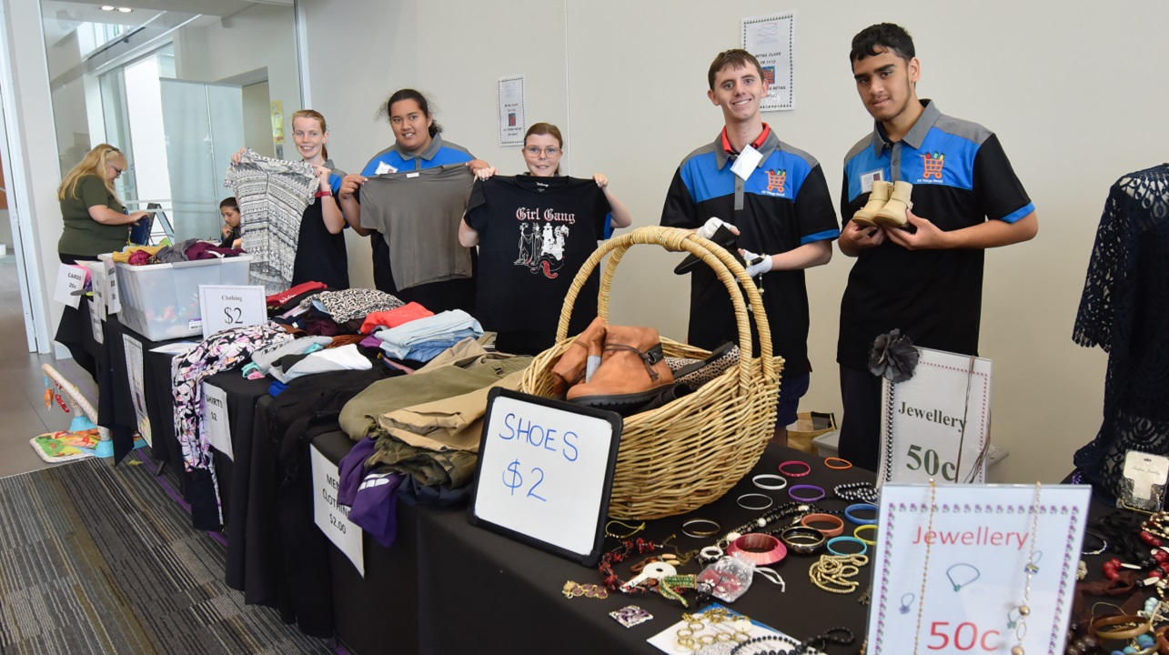 Microenterprise stall ‘All Thing Retail’ run by students from Warnbro Community High School Education Support Centre