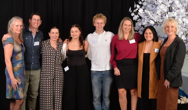 Group photo of Rockingham Swimming Club at the 2024 Sports Star of the Year Awards.