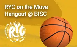 a basketball on a yellow background