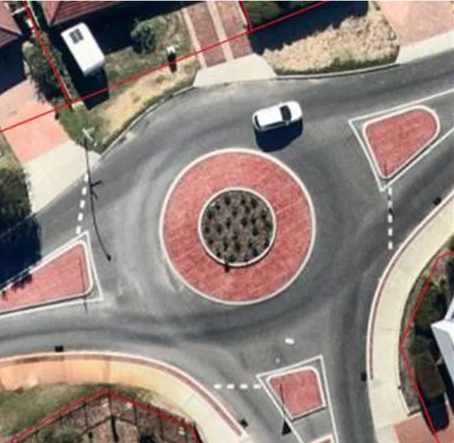 Example of mini roundabout