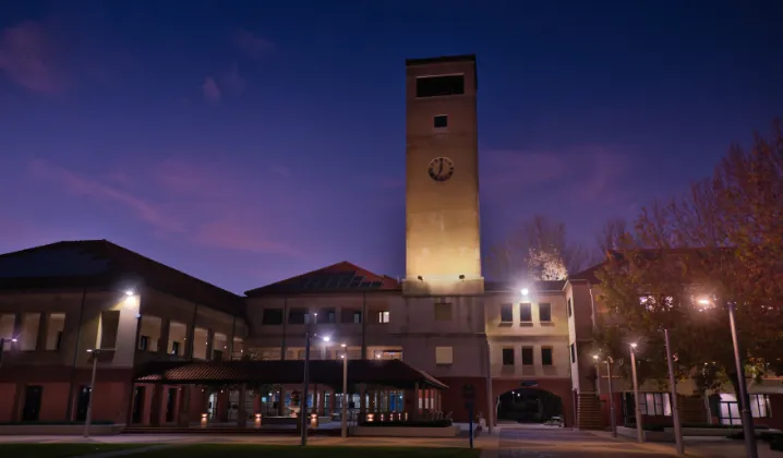 a building with a clock tower