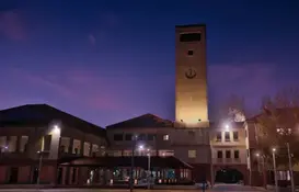 a building with a clock tower