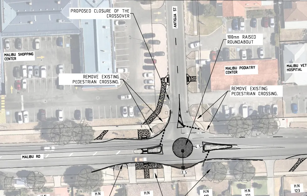 a map of a crosswalk
