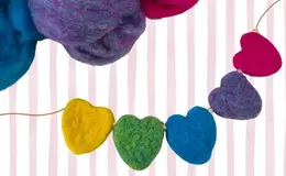 a colorful heart shaped objects