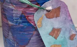 a close up of a tag