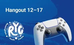Game controller on a blue background