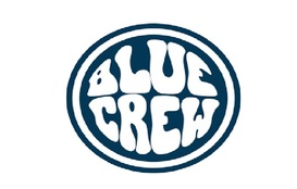 a blue and white logo