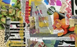 a collage of different colors and textures