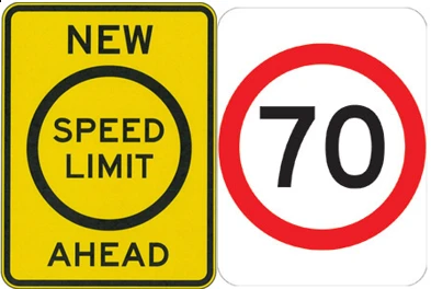 a yellow and black sign