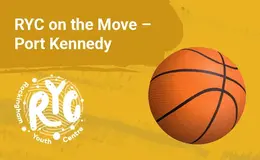 Basketball on a mustard yellow background