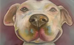 a painting of a dog