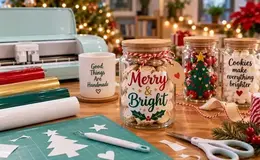 a jar of cookies and a mug on a table