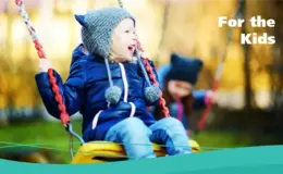 a child on a swing