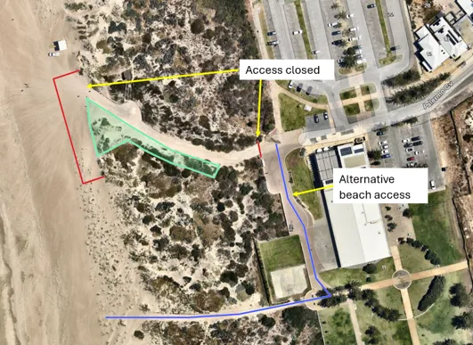 an aerial view of a beach