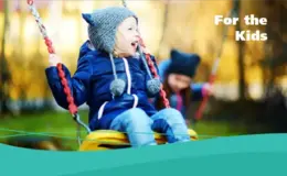 a child on a swing