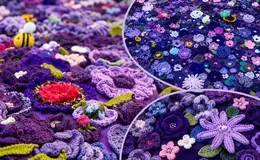 a collage of purple flowers