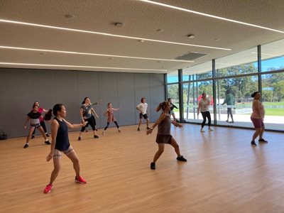 Exercise class at the Baldivis Indoor Sports Complex.