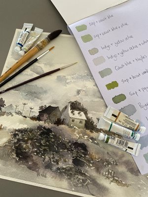 Watercolour landscape