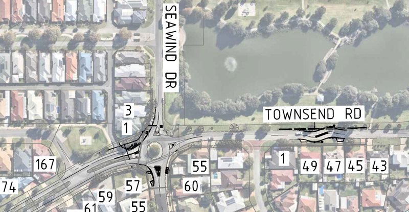 Image depicts location of traffic treatments