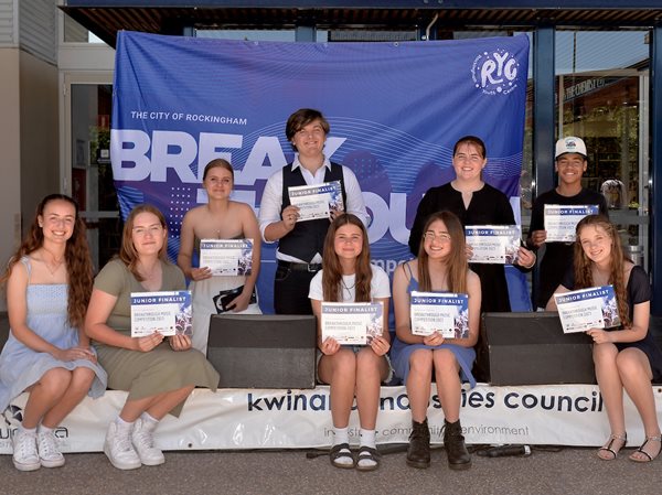 Junior category finalists holding their certificates